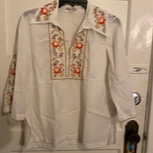 Vintage Lily Hand Embroidered Blouse